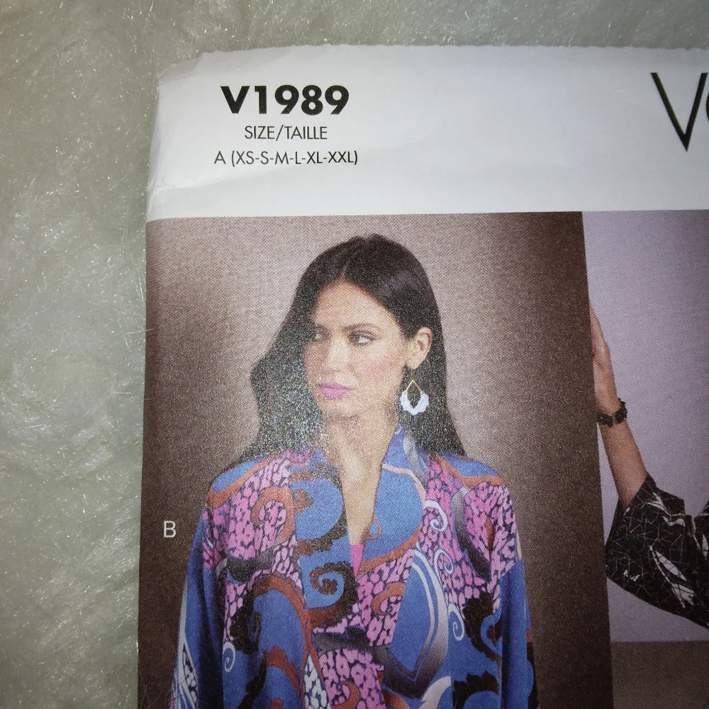VOGUE V1989 Sz XS-XXL Misses' Kimono Style Jacket In 2 Lengths By Marcy Tilton